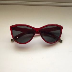 Red cat eye glasses